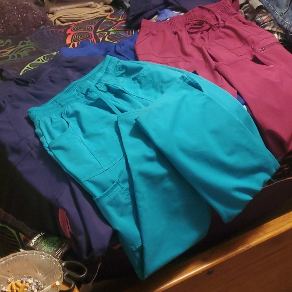 Scrubs size small pants and medium tops